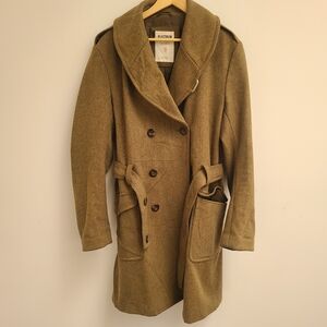Ben Sherman Tan Wool Coat Sz L